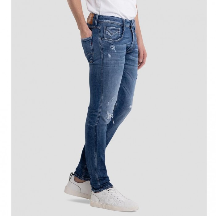 REPLAY 573 BIO SLIM FIT ANBASS JEANS BLUE