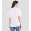 REPLAY ROSE LABEL CREWNECK T-SHIRT WITH PRINT WHITE