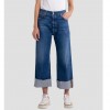 REPLAY ROSE LABEL WIDE LEG FIT JULLIAH JEANS BLUE