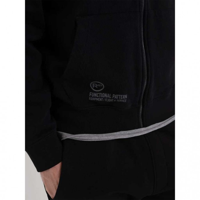 REPLAY HOODIE WITH ZIPPER BLACK