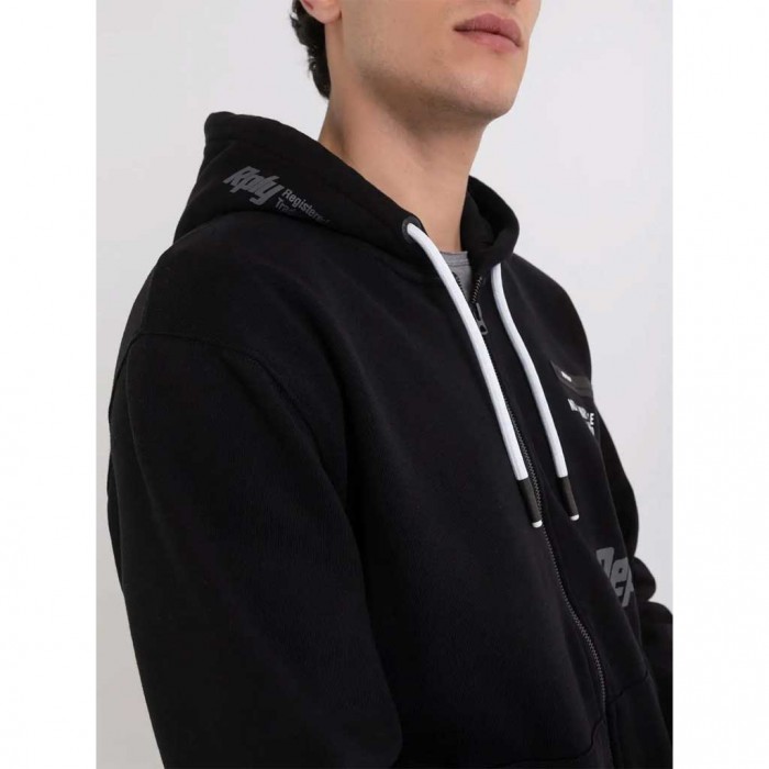 REPLAY HOODIE WITH ZIPPER BLACK