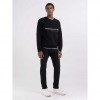 REPLAY CREWNECK SWEATSHIRT WITH OUTDOOR PRINT BLACK