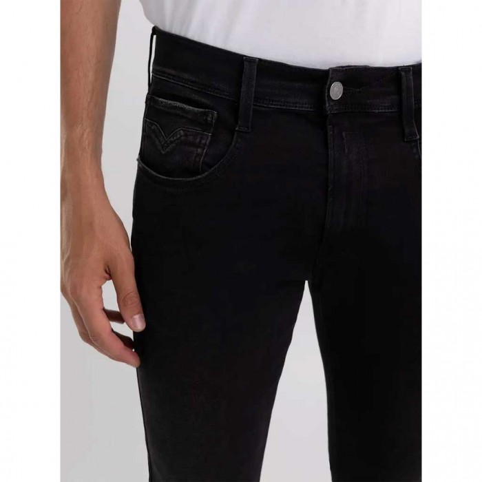 REPLAY SLIM FIT ANBASS JEANS BLACK