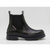 REPLAY MEN'S VEGA LEA LEATHER CHELSEA BOOTS BLACK