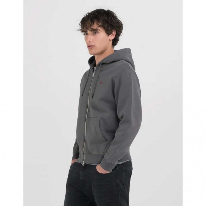 REPLAY ZIP-UP HOODY GRAY