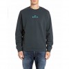 REPLAY CREW-NECK SWEATSHIRT PETROL