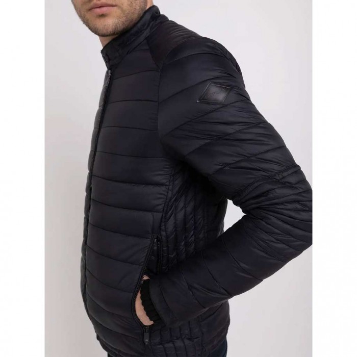 REPLAY FULL-ZIP TECHNICAL FABRIC JACKET BLACK