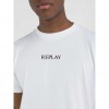 REPLAY JERSEY T-SHIRT WITH LETTERING WHITE 3