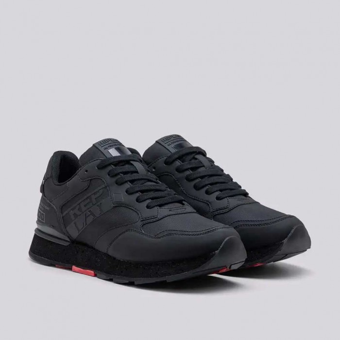 REPLAY ARTHUR STREET LACE-UP SNEAKERS BLACK