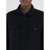 REPLAY WOOL-BLEND SHIRT JACKET WITH POCKETS BLUE