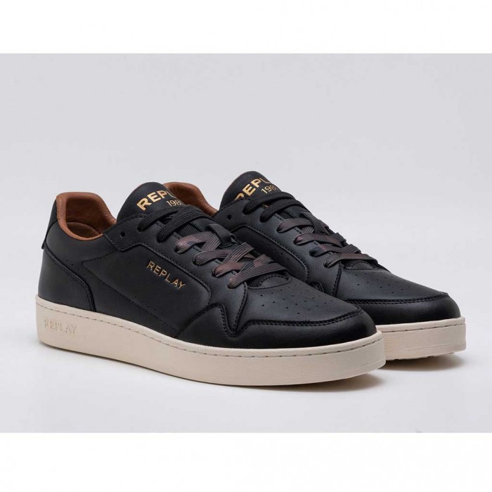 REPLAY MENS lace up sneakers BLACK