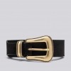 REPLAY SUEDE BELT WITH METAL TIP BLACK