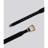 REPLAY SUEDE BELT WITH METAL TIP BLACK