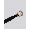 REPLAY SUEDE BELT WITH METAL TIP BLACK