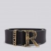 REPLAY MONOGRAM-BUCKLE BELT BLACK 1