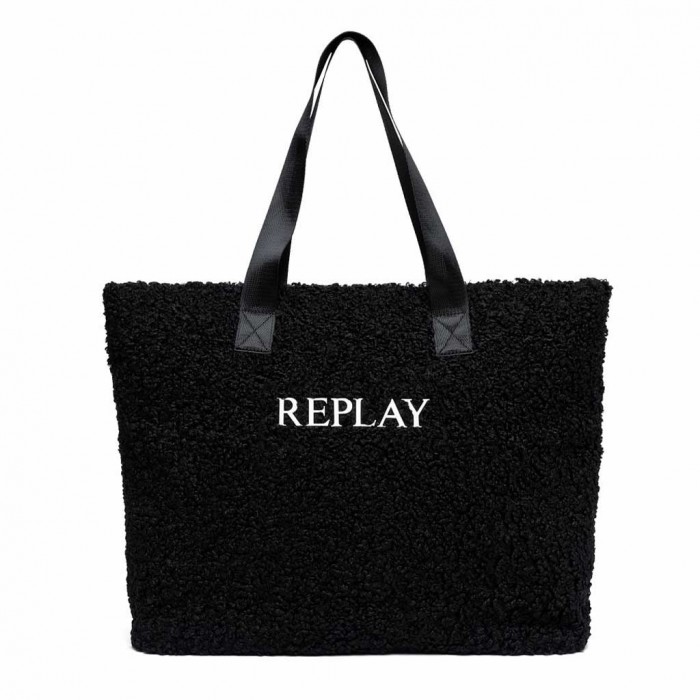 REPLAY WOMAN BIG BAG BLACK