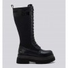 REPLAY ANY HIGH DOUBLE KNEE-HIGH COMBAT BOOTS BLACK