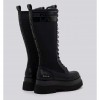 REPLAY ANY HIGH DOUBLE KNEE-HIGH COMBAT BOOTS BLACK