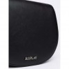 REPLAY SOLID-COLOUR SADDLE BAG BLACK