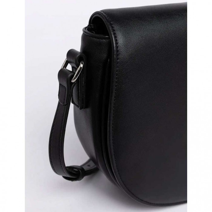 REPLAY SOLID-COLOUR SADDLE BAG BLACK