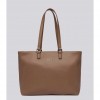 REPLAY SOLID-COLOUR SHOPPER WITH LOGO BEIGE