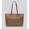 REPLAY SOLID-COLOUR SHOPPER WITH LOGO BEIGE