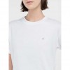 REPLAY WOMAN CREW-NECK JERSEY T-SHIRT WHITE