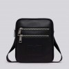 REPLAY HAMMERED-EFFECT CROSSBODY BAG BLACK