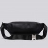 REPLAY UNISEX HAMMERED-EFFECT PU BELT BAG BLACK