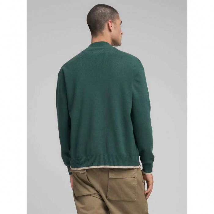 REPLAY FULL-ZIP PULLOVER WITH LETTERING GREEN