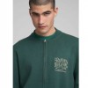 REPLAY FULL-ZIP PULLOVER WITH LETTERING GREEN