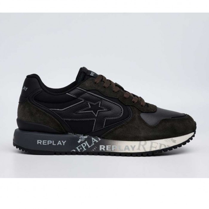 REPLAY MAN SNEAKER SHOES BLACK/BROWN