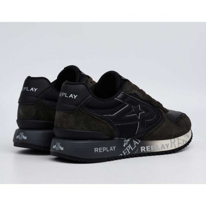 REPLAY MAN SNEAKER SHOES BLACK/BROWN