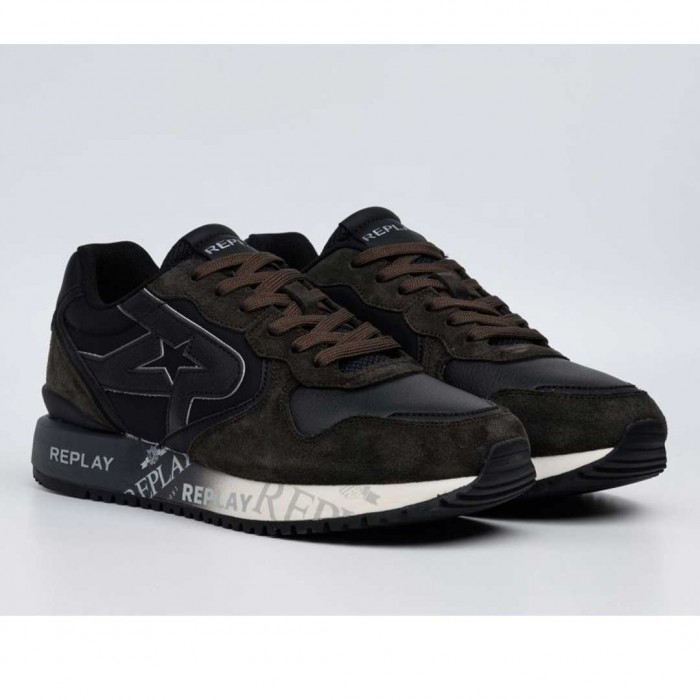 REPLAY MAN SNEAKER SHOES BLACK/BROWN