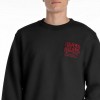 REPLAY SWEATSHIRT WITH EMBROIDERY ON CHEST BLACK