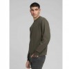 REPLAY COTTON-BLEND CREW-NECK SWEATSHIRT DARK GREEN REPLAY COTTON-BLEND CREW-NECK SWEATSHIRT DARK GREEN