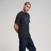 REPLAY COTTON T-SHIRT WITH LETTERING PRINT DARK NAVY