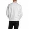 REPLAY COTTON-BLEND CREW-NECK SWEATSHIRT WHITE REPLAY COTTON-BLEND CREW-NECK SWEATSHIRT WHITE
