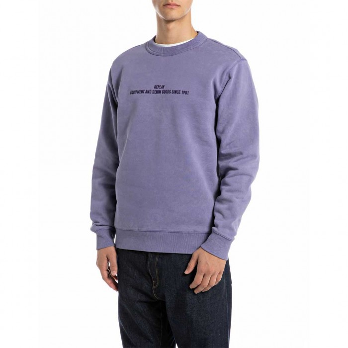 REPLAY MAN SWEATSHIRT LILA