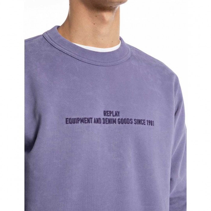 REPLAY MAN SWEATSHIRT LILA