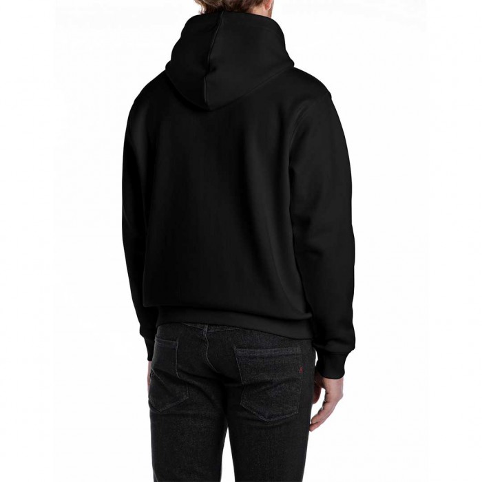 REPLAY COTTON HOODY BLACK