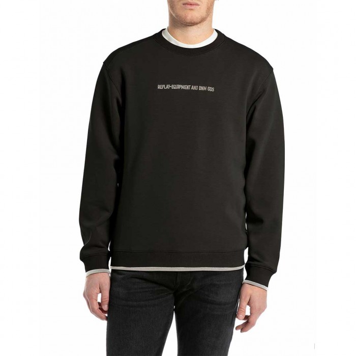REPLAY MAN SWEATSHIRT BLACK