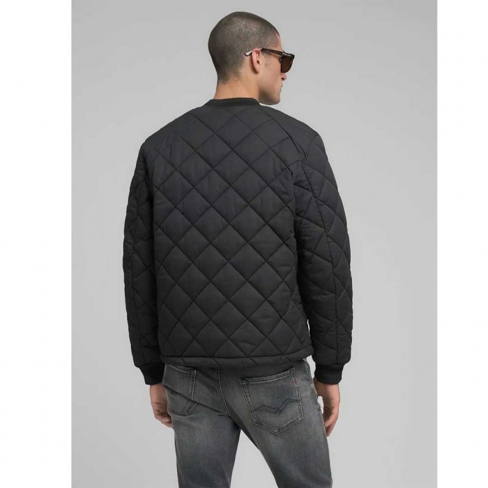 REPLAY REGULAR-FIT QUILTED JACKET BLACK
