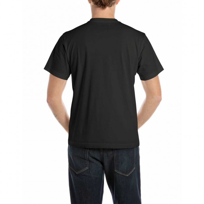 REPLAY MAN T SHIRT LOGO PRINT BLACK 1