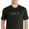 REPLAY MAN T SHIRT LOGO PRINT BLACK