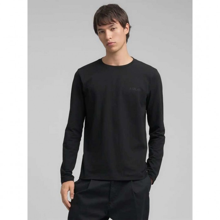 REPLAY LONG-SLEEVED JERSEY T-SHIRT BLACK