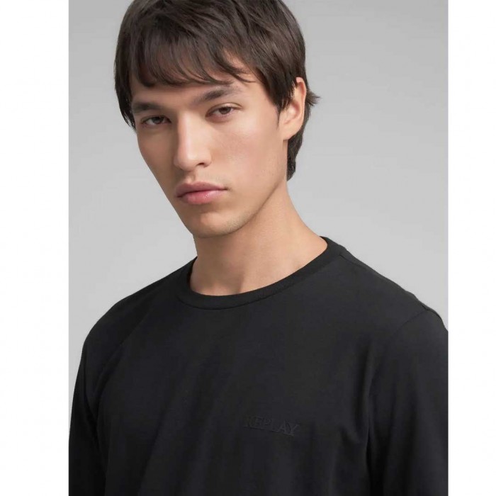 REPLAY LONG-SLEEVED JERSEY T-SHIRT BLACK
