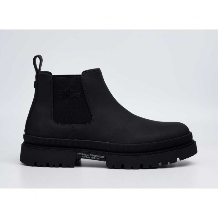 REPLAY MAN ANKLE BOOTS BLACK