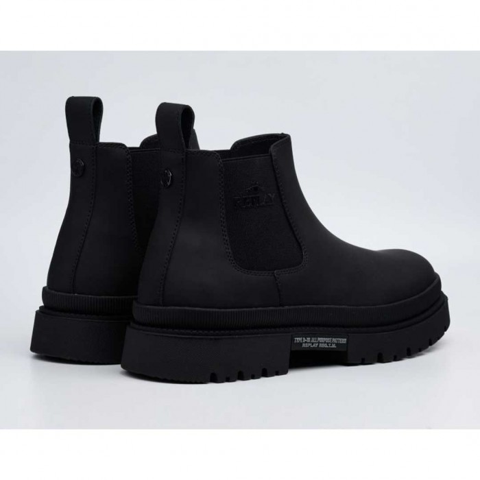 REPLAY MAN ANKLE BOOTS BLACK