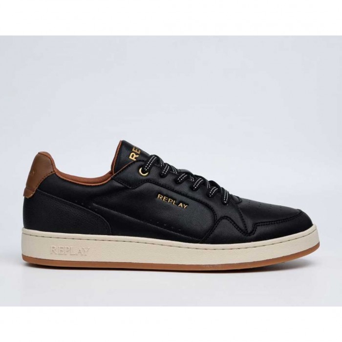 REPLAY MAN SHOES LOGO BLACK 1